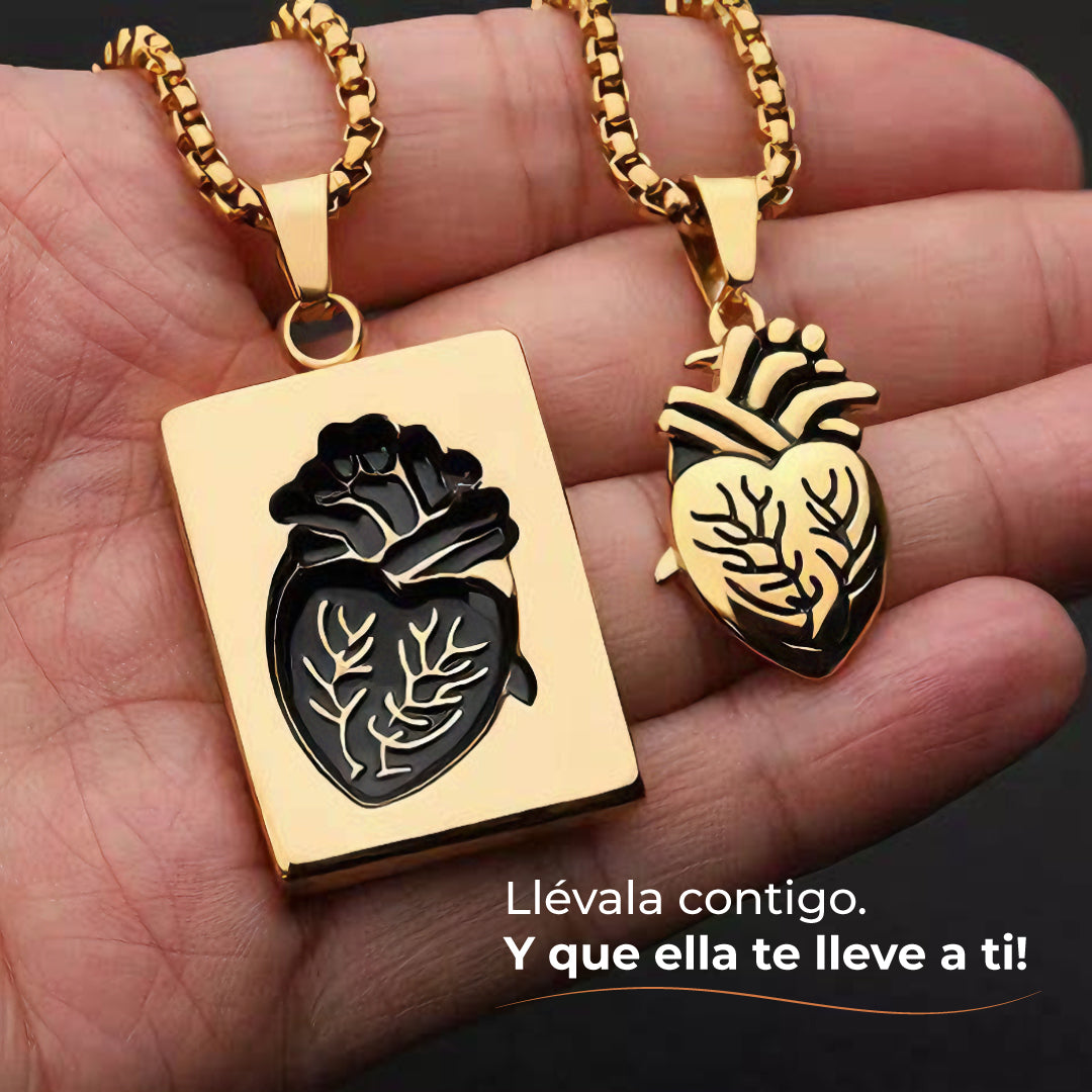 Set Corazón de Oro Collares x2