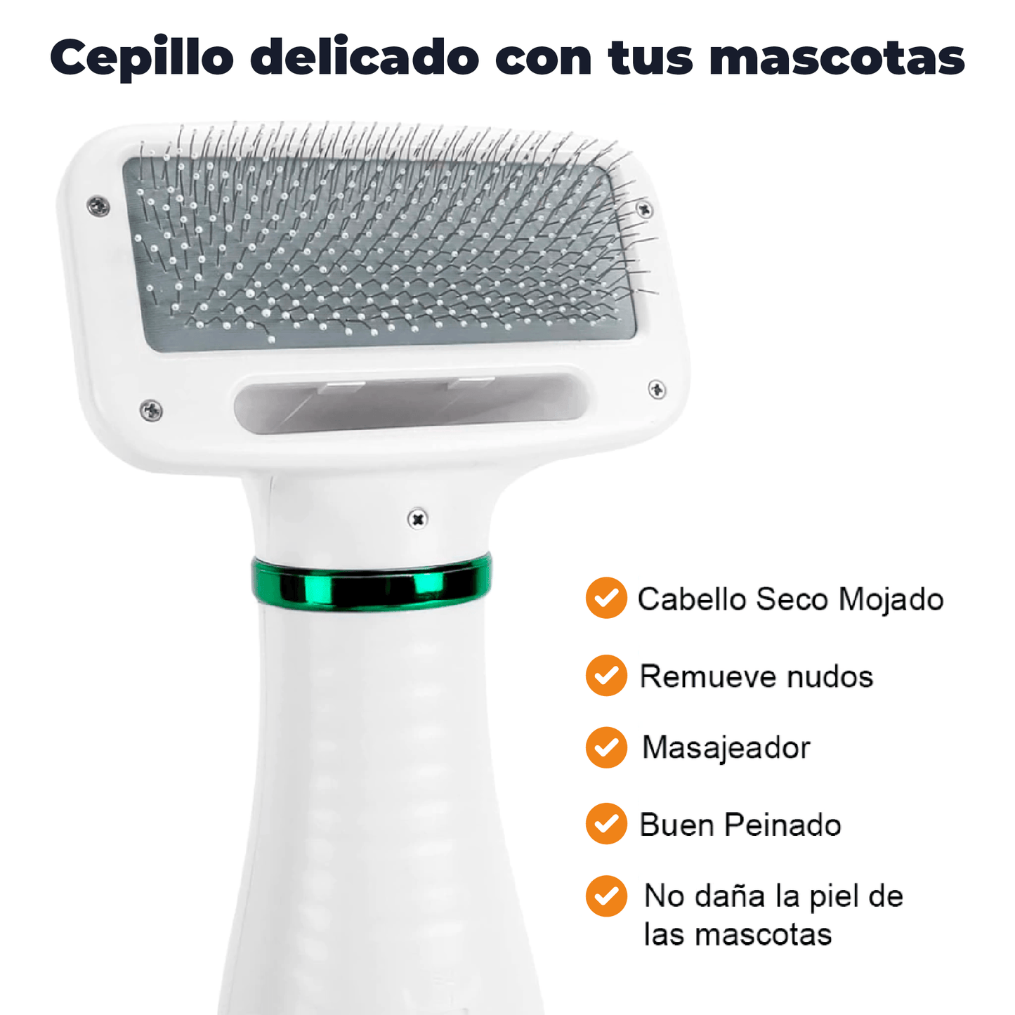 Cepillo Secador Mascotas 2 en 1 ✅
